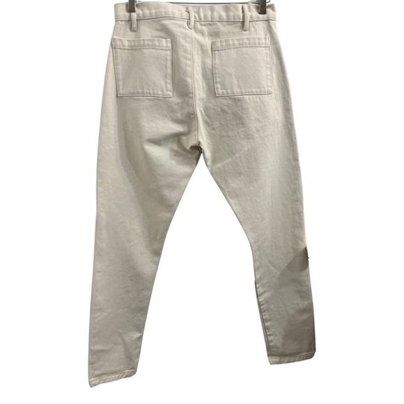 Alex Crane Straight Leg Cham Jeans Canvas Pant Heavy Cotton Cream Sustainable 30 - Picture 2 of 5